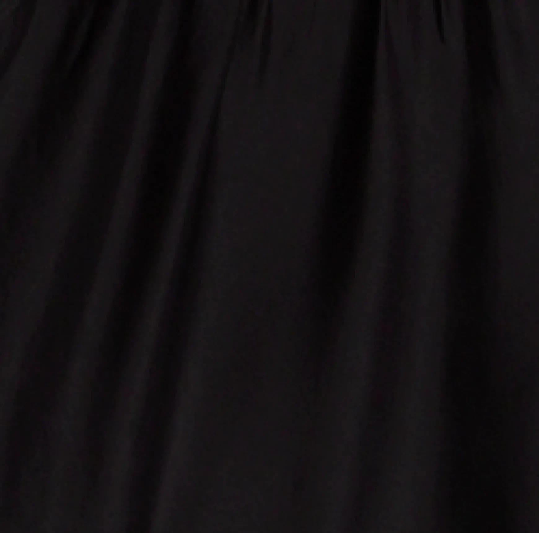 Black Shirred Waist Satin Maxi Dress