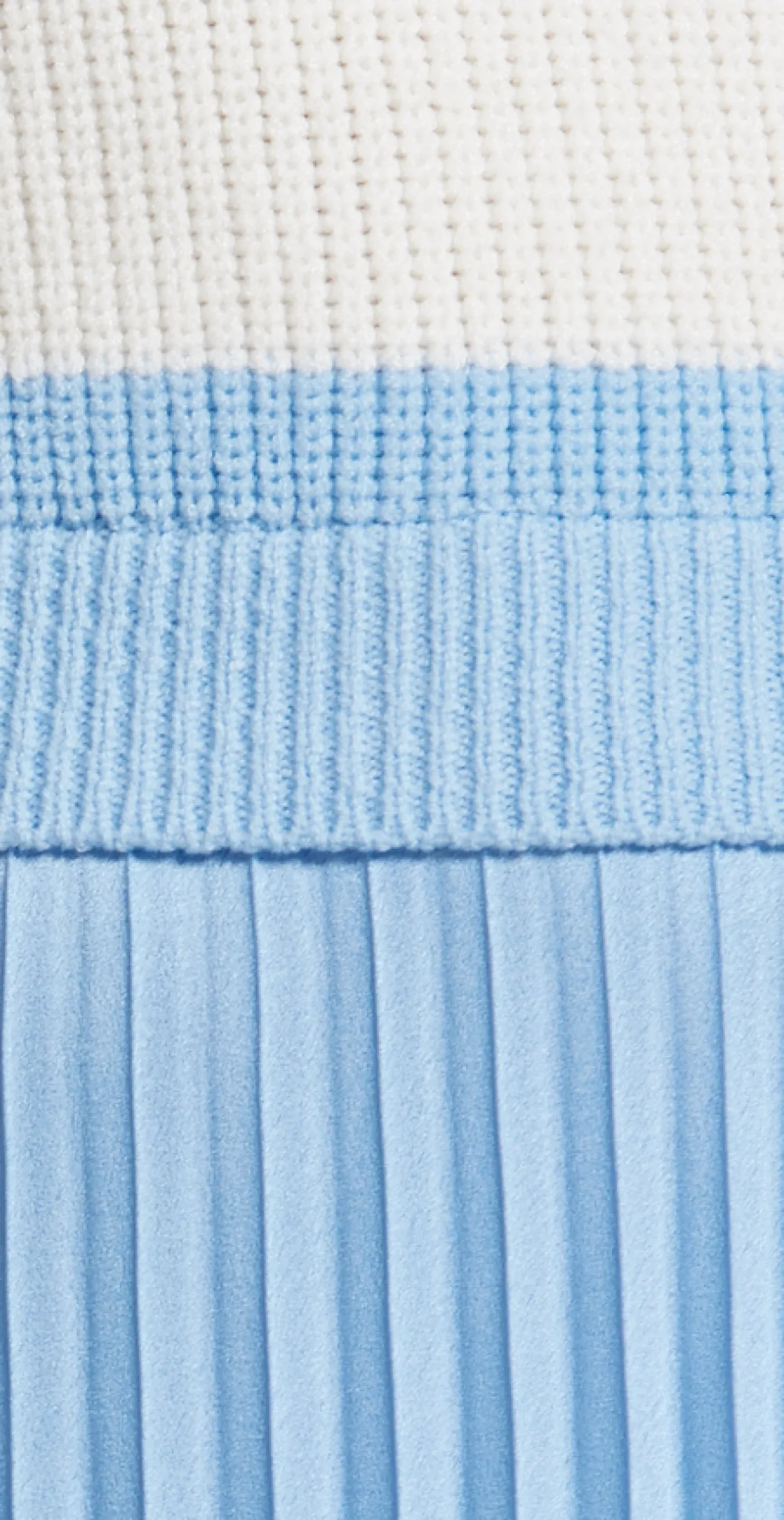Blue Stripe Turtleneck Pleated Maxi Dress
