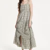 Gingham Tiered Maxi chekered Dress