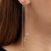 Gold Tassel Earrings with Rhinestone