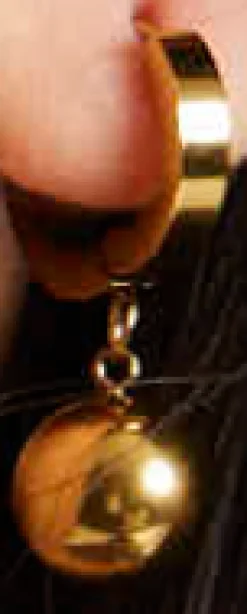 Liquorish Ball Mini Hoop Earrings In Gold