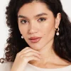 Pearl Hoop Earrings with Gold