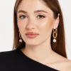 Ribbed Pearl Drop Earrings