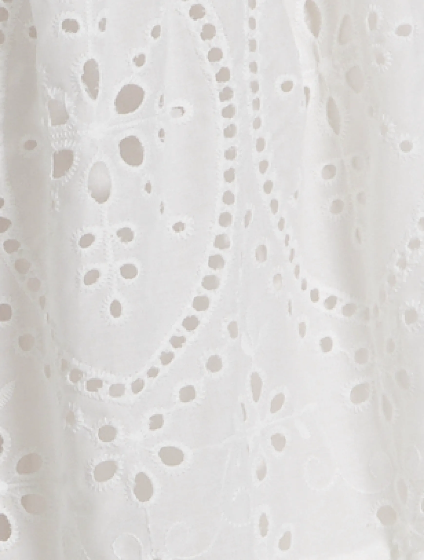 White Embroidered Lace Maxi Skirt