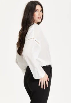 White Sheer Relaxed Fit Shirt
