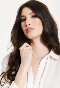 White Sheer Relaxed Fit Shirt