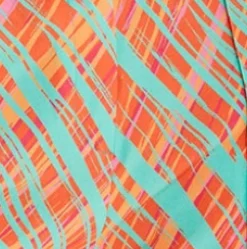 Women’s Flare Trousers in Orange with All Over Print - Tailored Fit - Statement Style by Liquorish