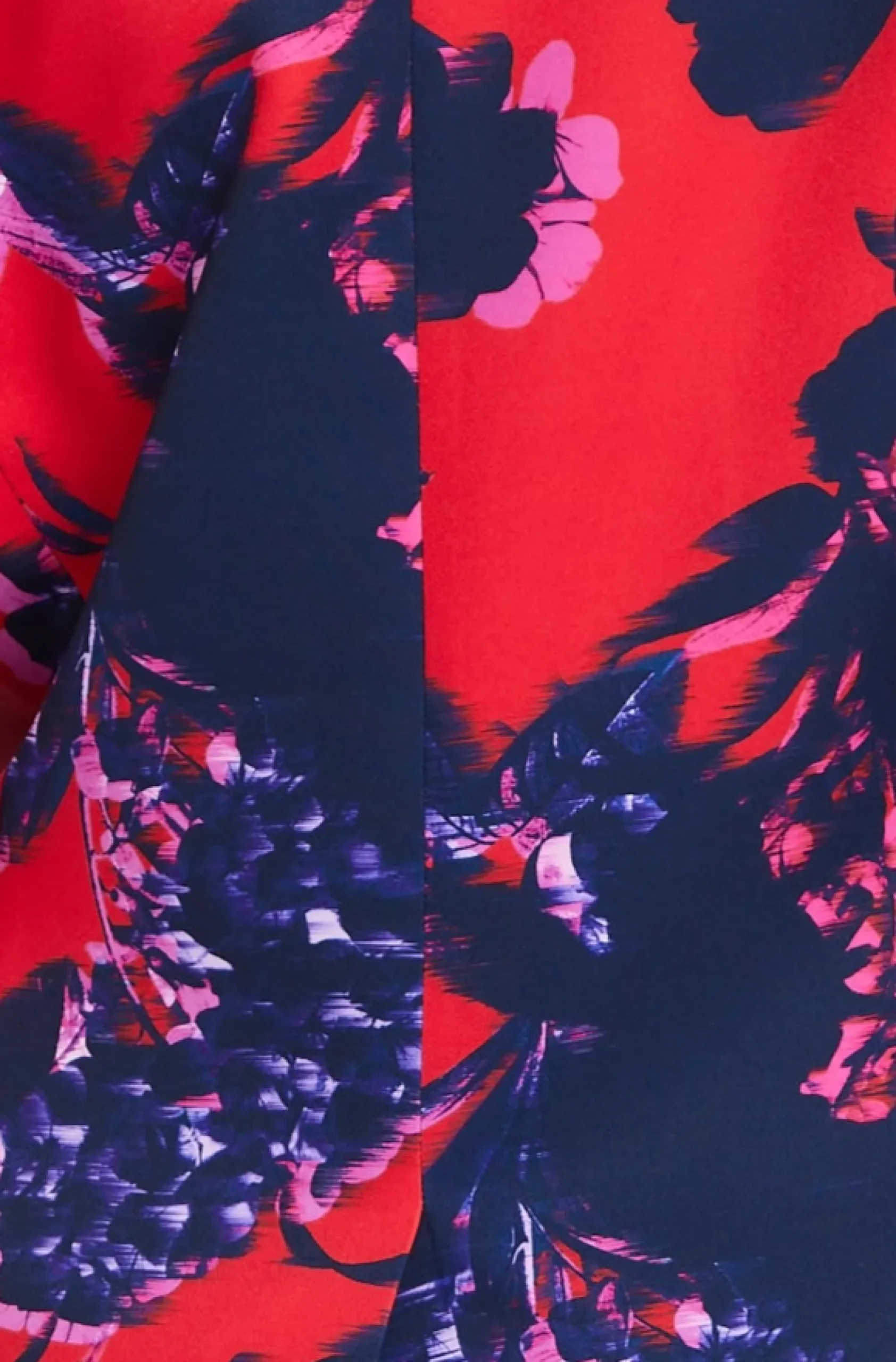 Women's Floral Print Blazer with Faux-Fur Cuffs and Fluffy Trim - Regular Fit by Liquorish