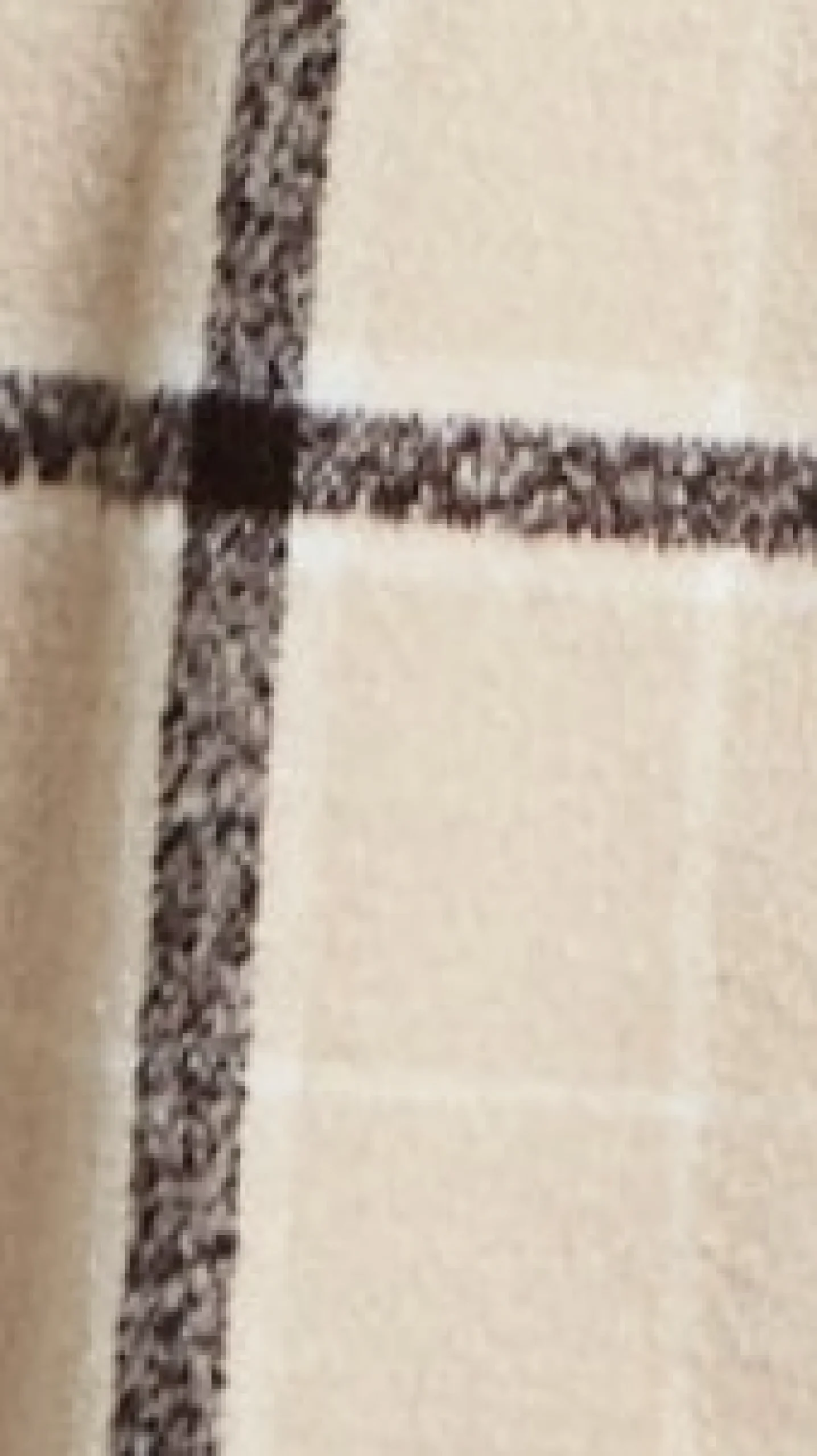 Women's Longline Check Coat with Notch Collar, Front Buttons, and Side Pockets - Liquorish