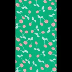 Women's Maxi Dress in Green with Sleeveless Design and Cherry Print by Liquorish