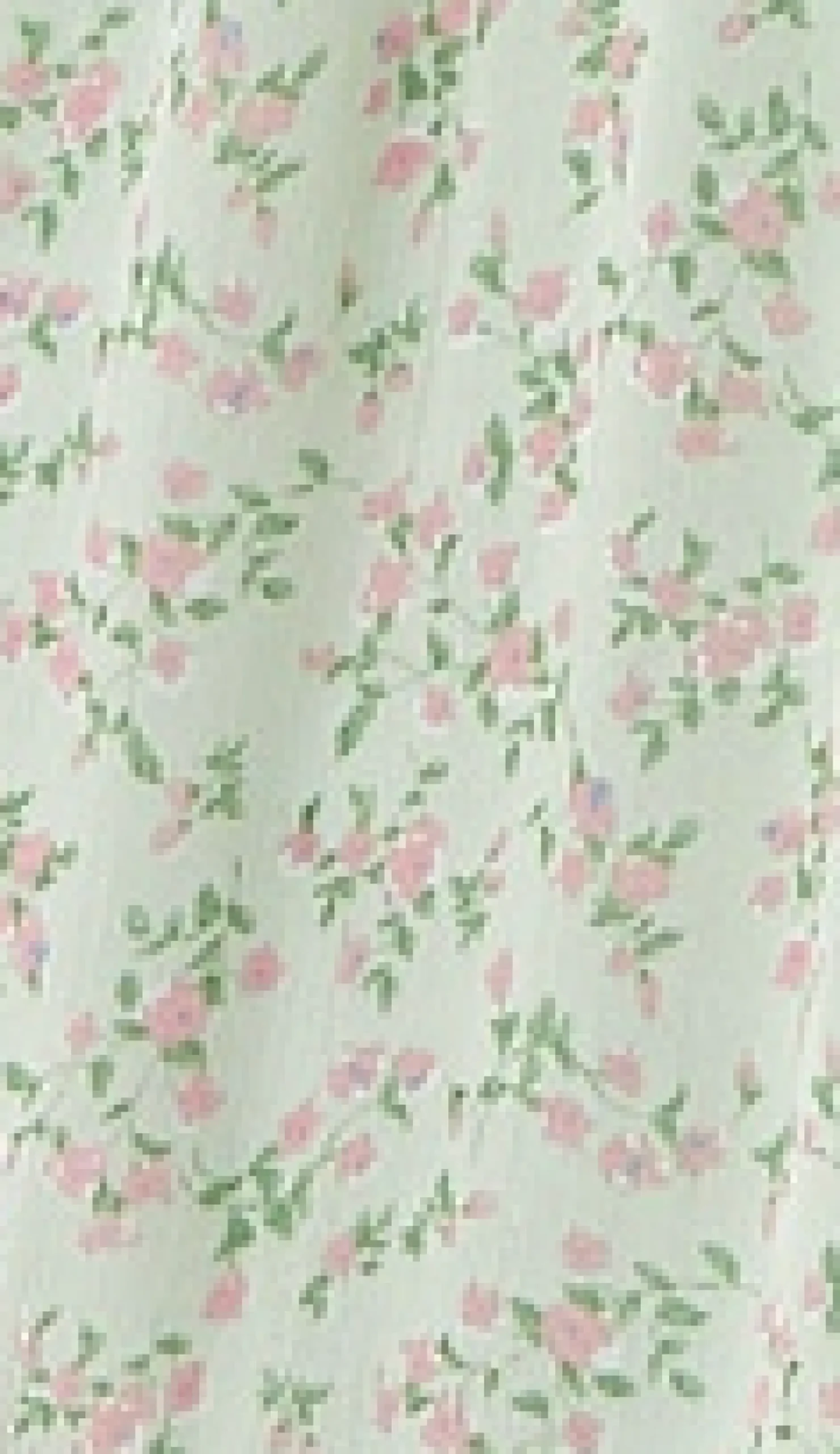 Women's Maxi Dress in Green and White with 3/4 Sleeves and Button Details - Liquorish