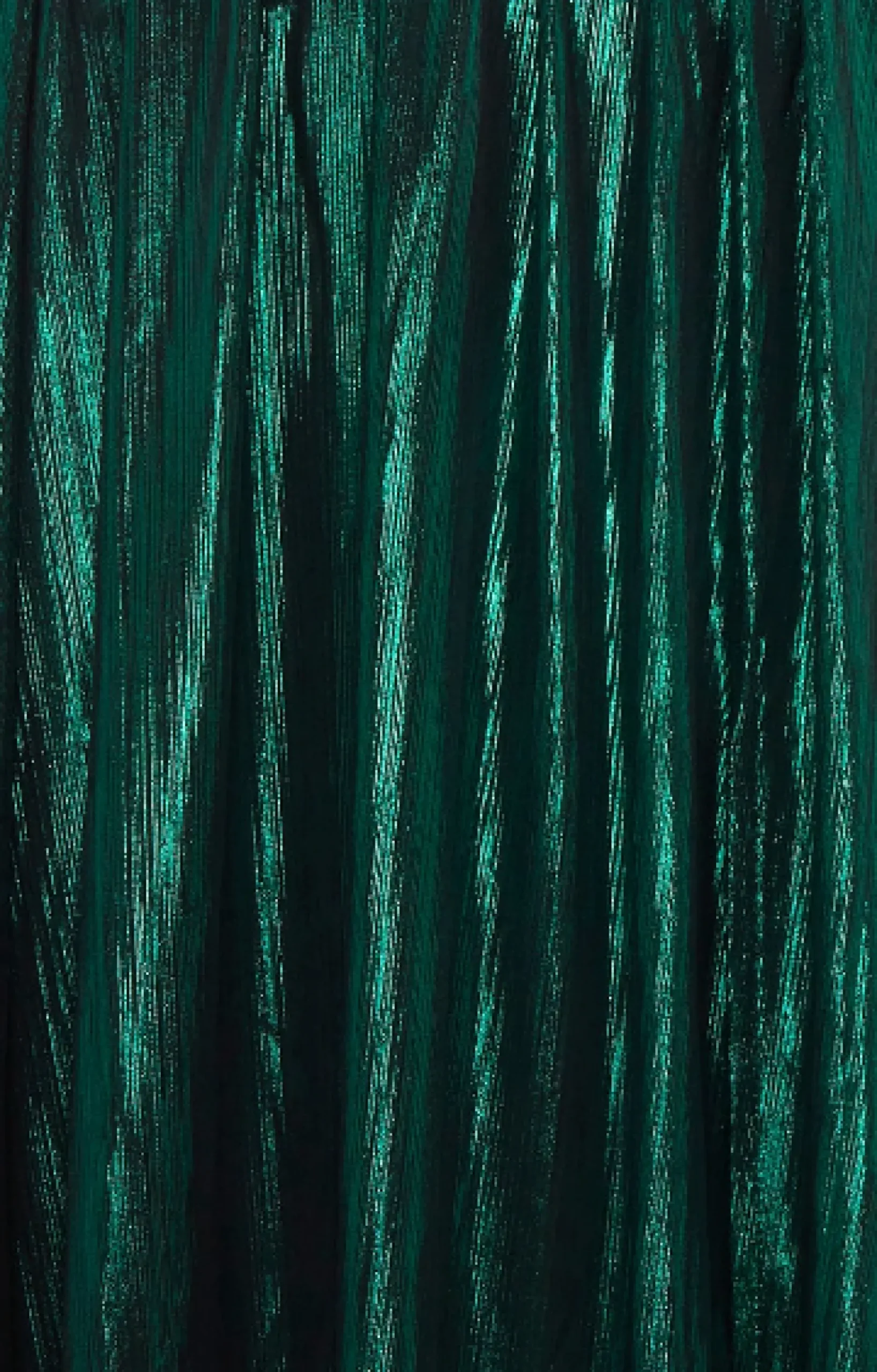Women's Maxi Dress with Strapless Design, Side Slit, Open Back, and Green Foil Print by Liquorish