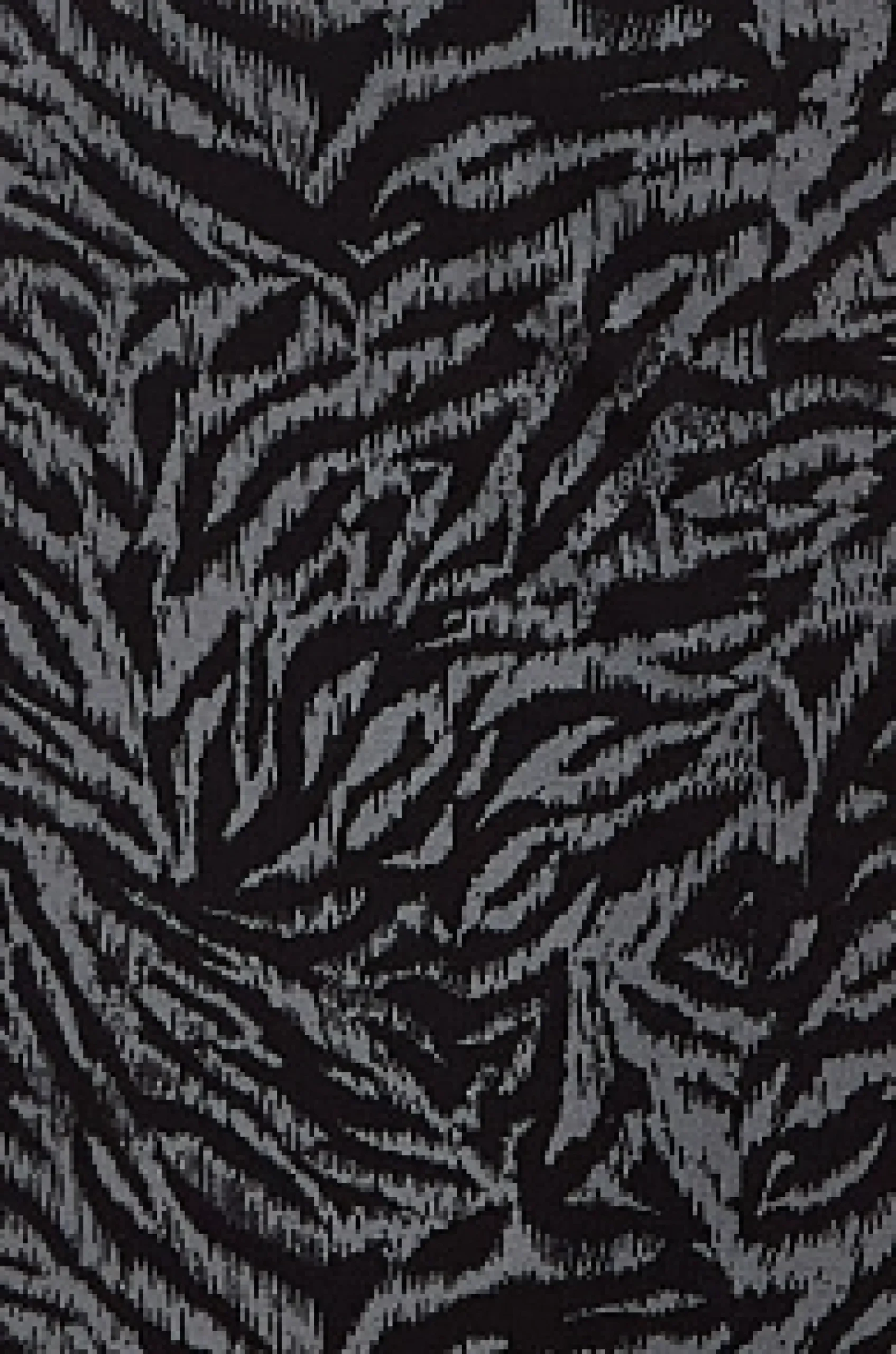 Women's Midi Dress in Black and Grey Zebra Print with Short Sleeves - Liquorish