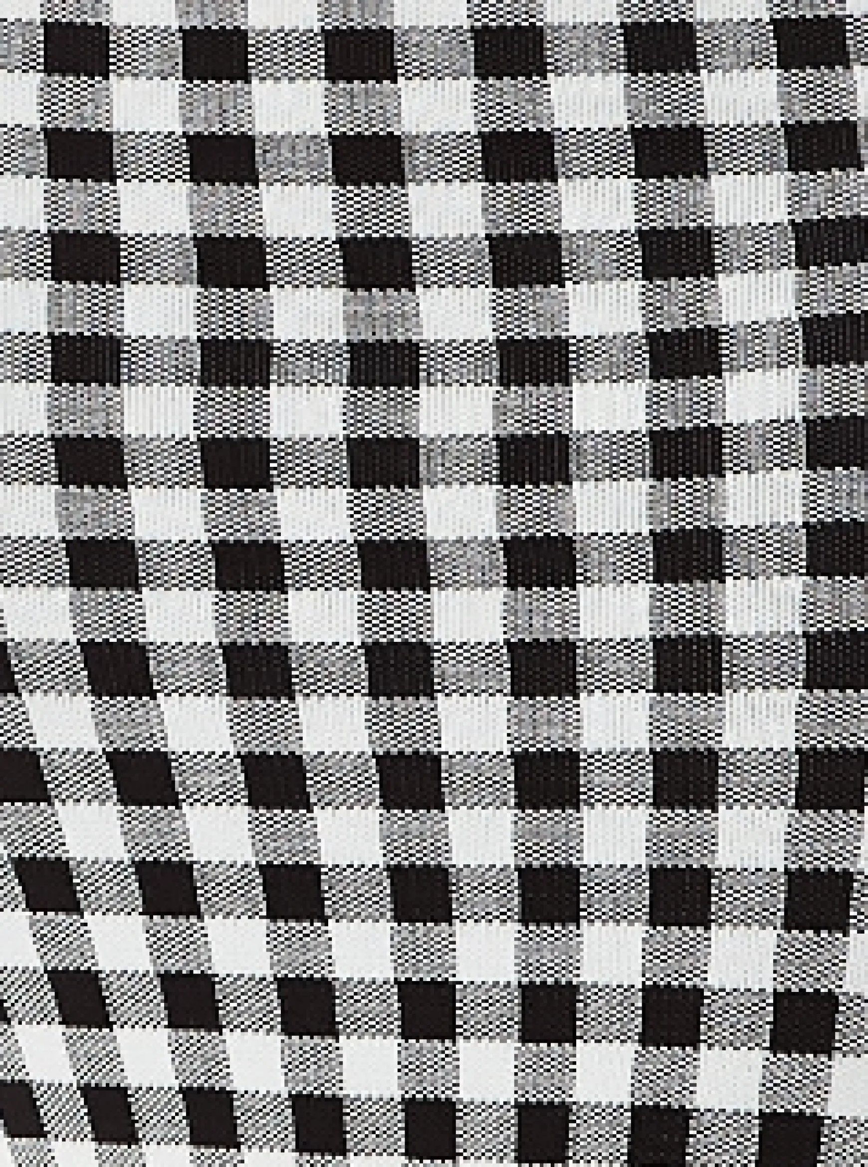 Women’s Midi Dress in Black and White Check - Sleeveless Knitted Fabric with Fitted Silhouette