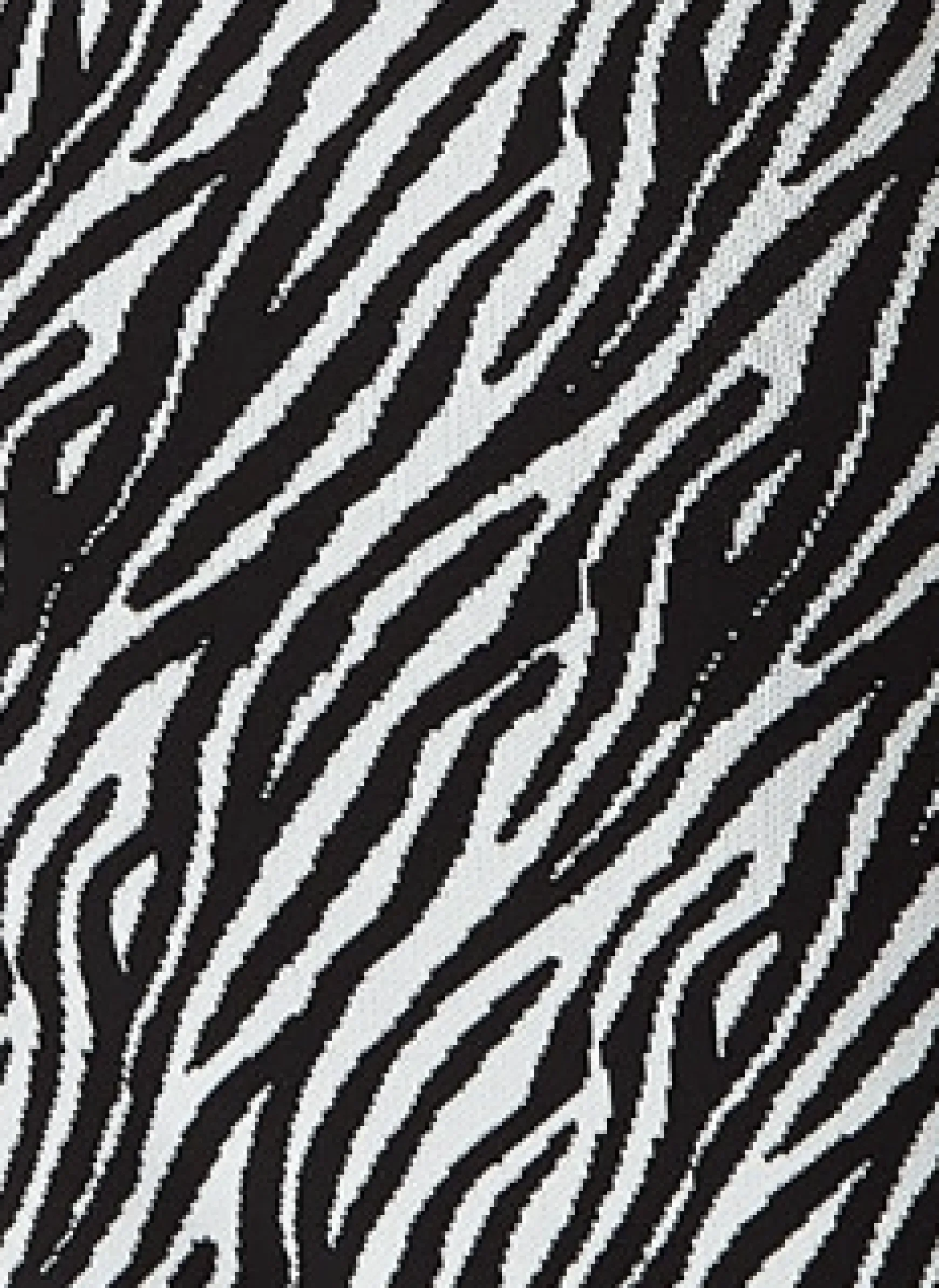 Women’s Midi Dress in Black and White Zebra Knit Pattern with Sleeveless Design