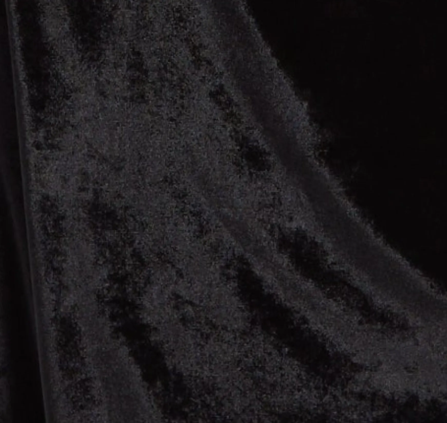 Women's Midi Dress in Black Velvet with Long Sleeves - Elegant Lace Details by Liquorish