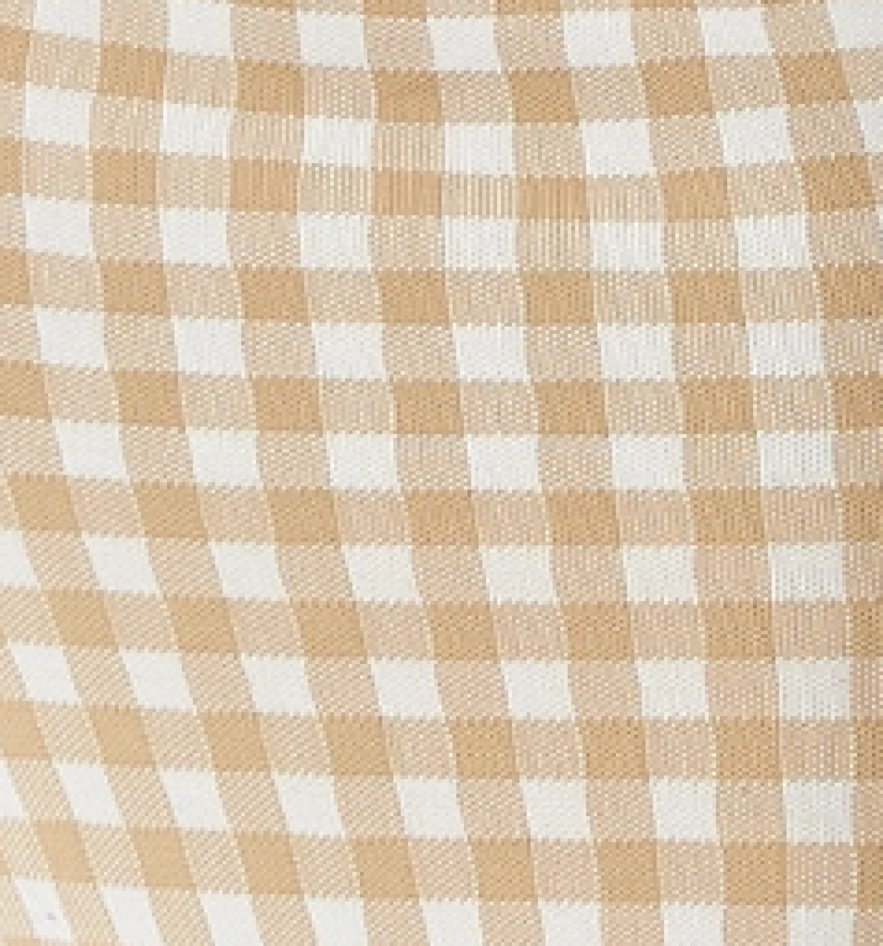 Women's Midi Dress in Cream and White Check - Sleeveless, Flattering Fitted Style, Timeless Pattern