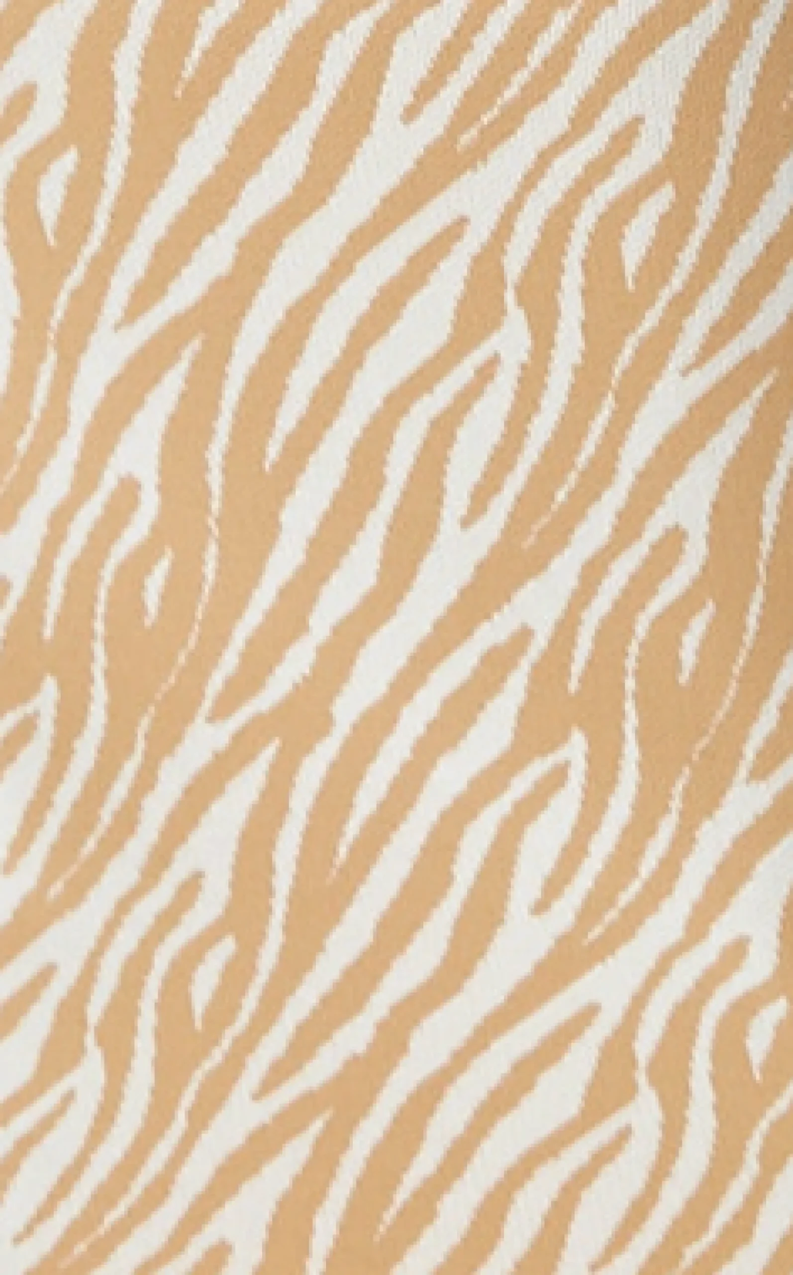 Women’s Midi Dress in Cream and White Zebra Print with Sleeveless Design
