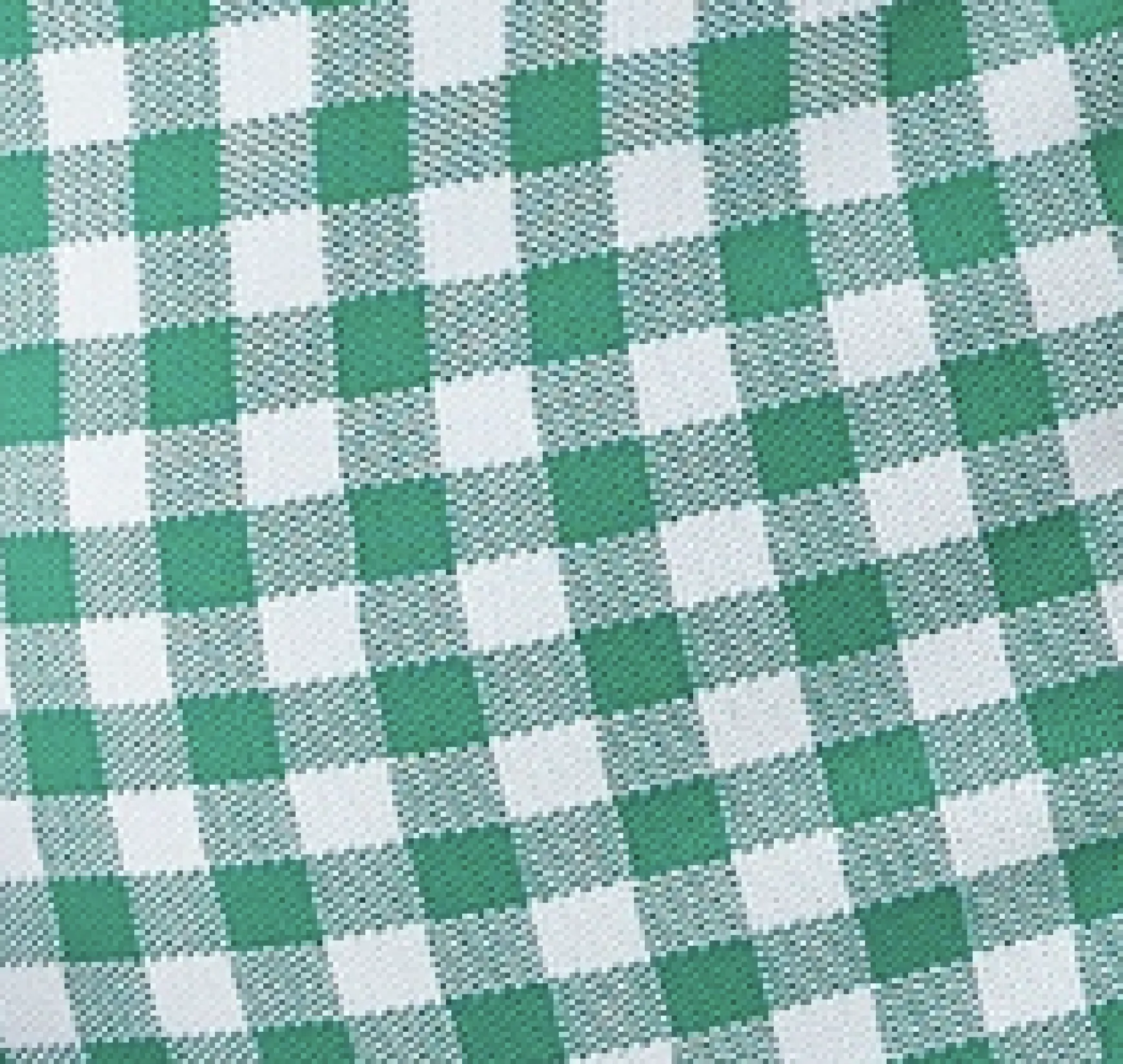 Women’s Midi Dress in Dark Green and White Check, Sleeveless, Chic Knitted Fabric, Figure-Flattering Fit