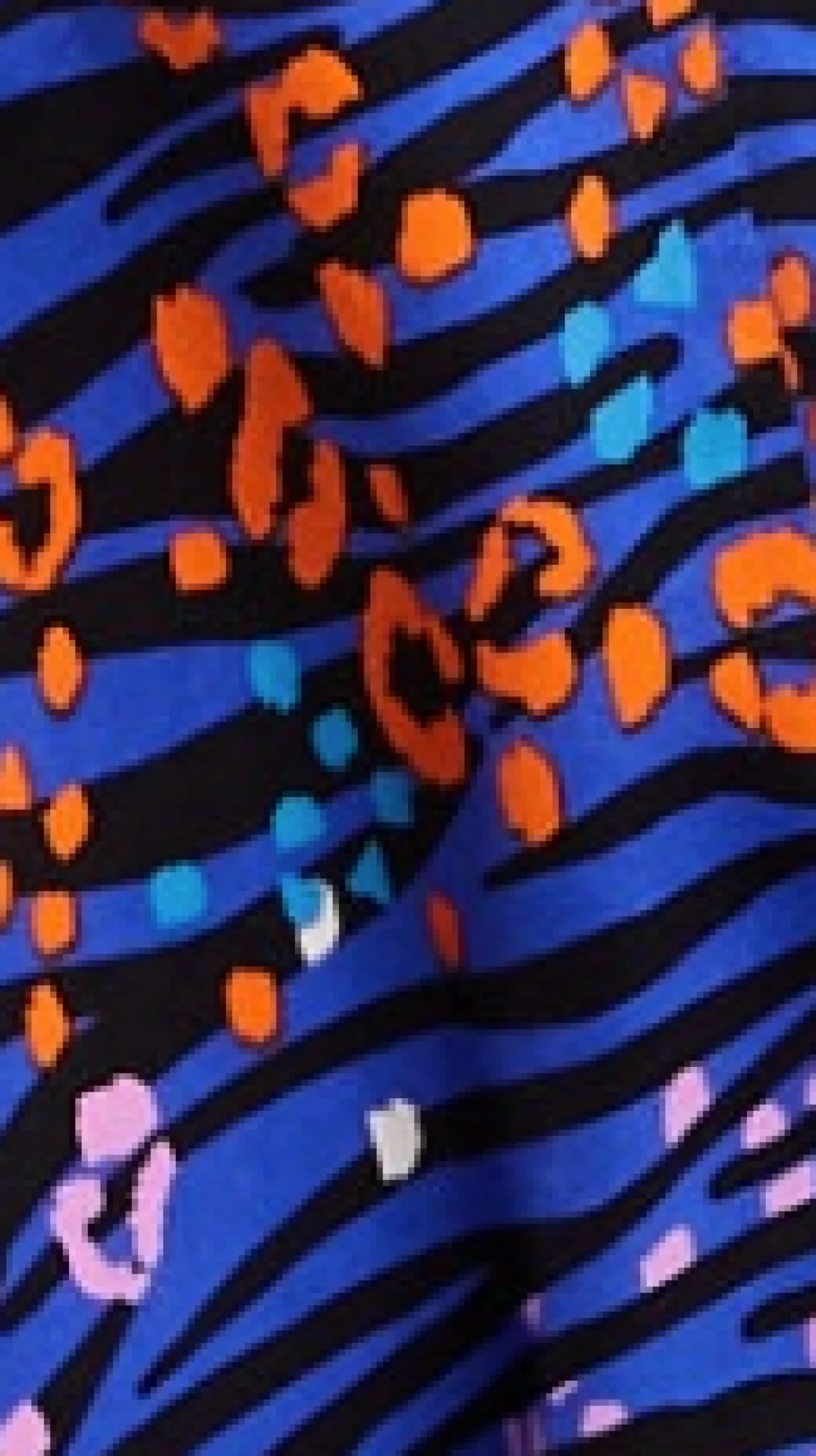 Women's Midi Dress in Electric Blue Zebra Print with Long Balloon Sleeves - Liquorish