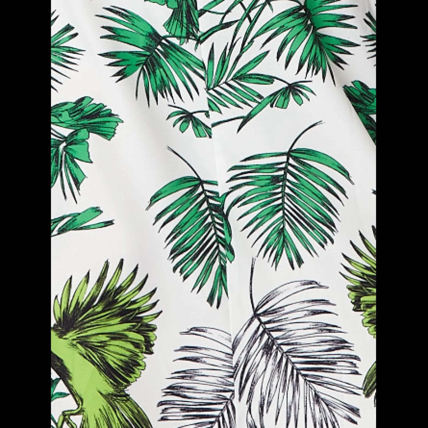 Women's Midi Dress in Floral and Bird Print with V Neck and Tie Waist, Regular Fit, Short Sleeves - Liquorish