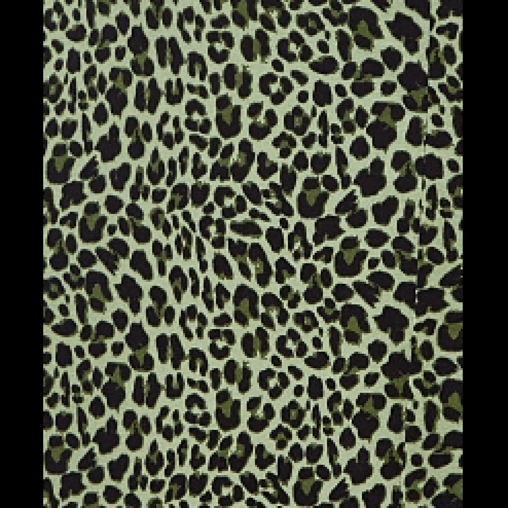 Women's Midi Dress in Khaki Animal Print with Short Sleeves and Front Slit - Liquorish