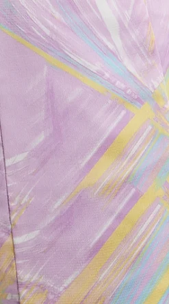 Women's Midi Dress in Lilac with Puff Sleeves and Square Neck - Liquorish