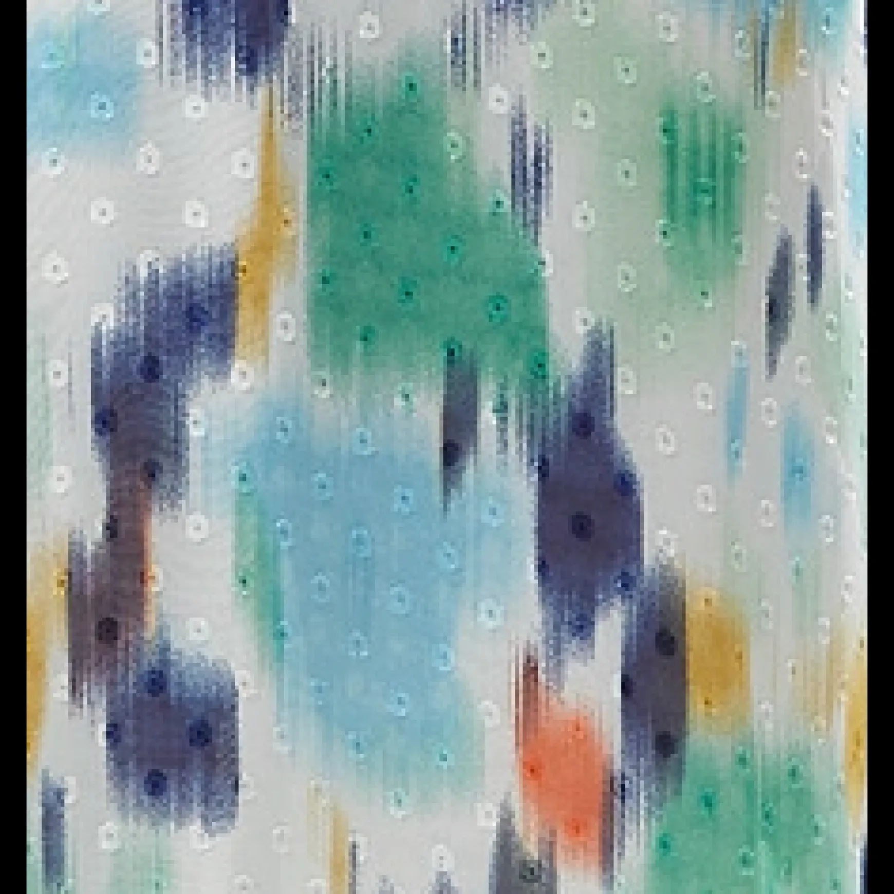 Women's Midi Dress in Multicolour with Short Sleeves and Abstract Print - Liquorish