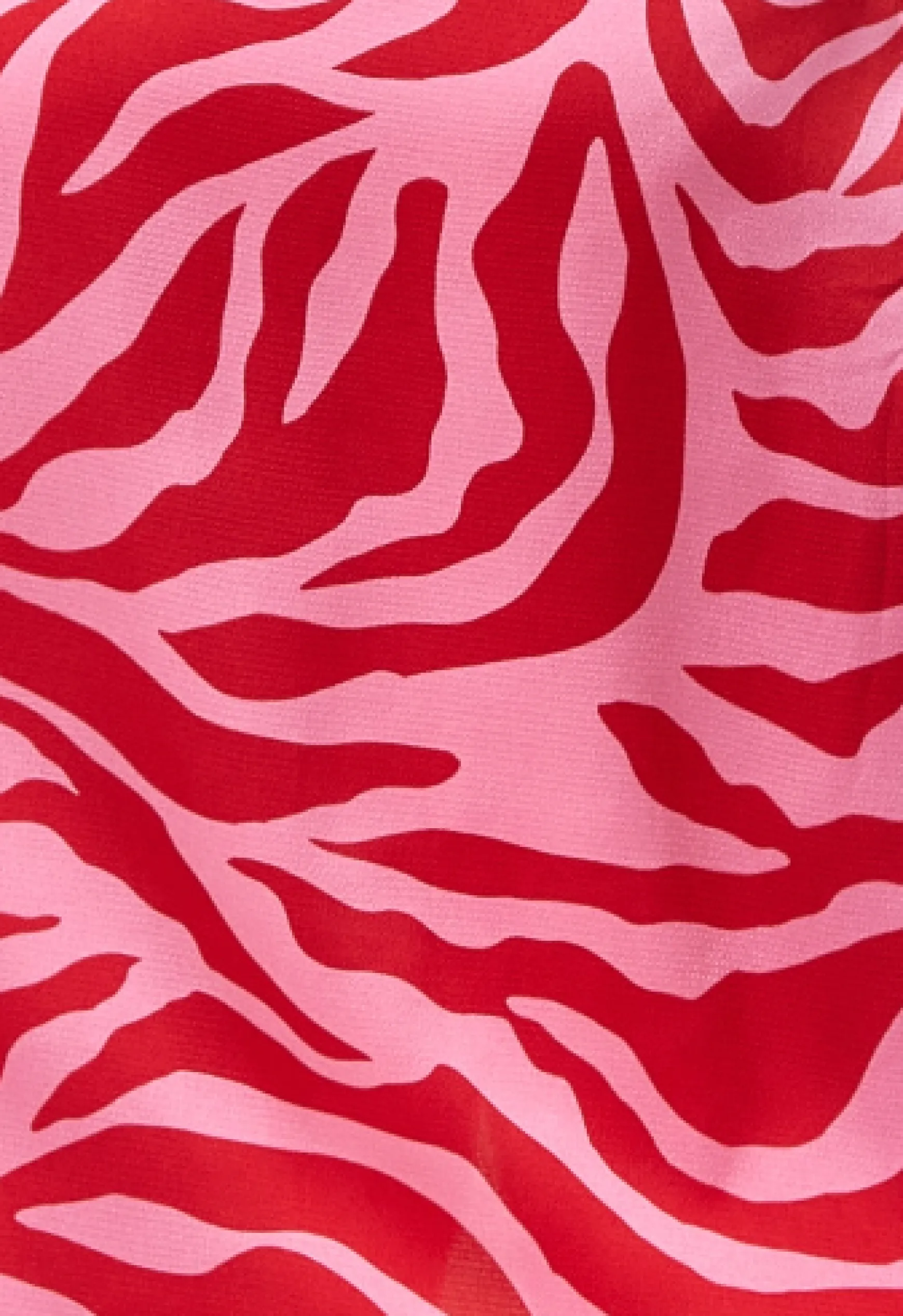Women's Midi Dress in Pink and Red Zebra Print with Long Sleeves - Liquorish
