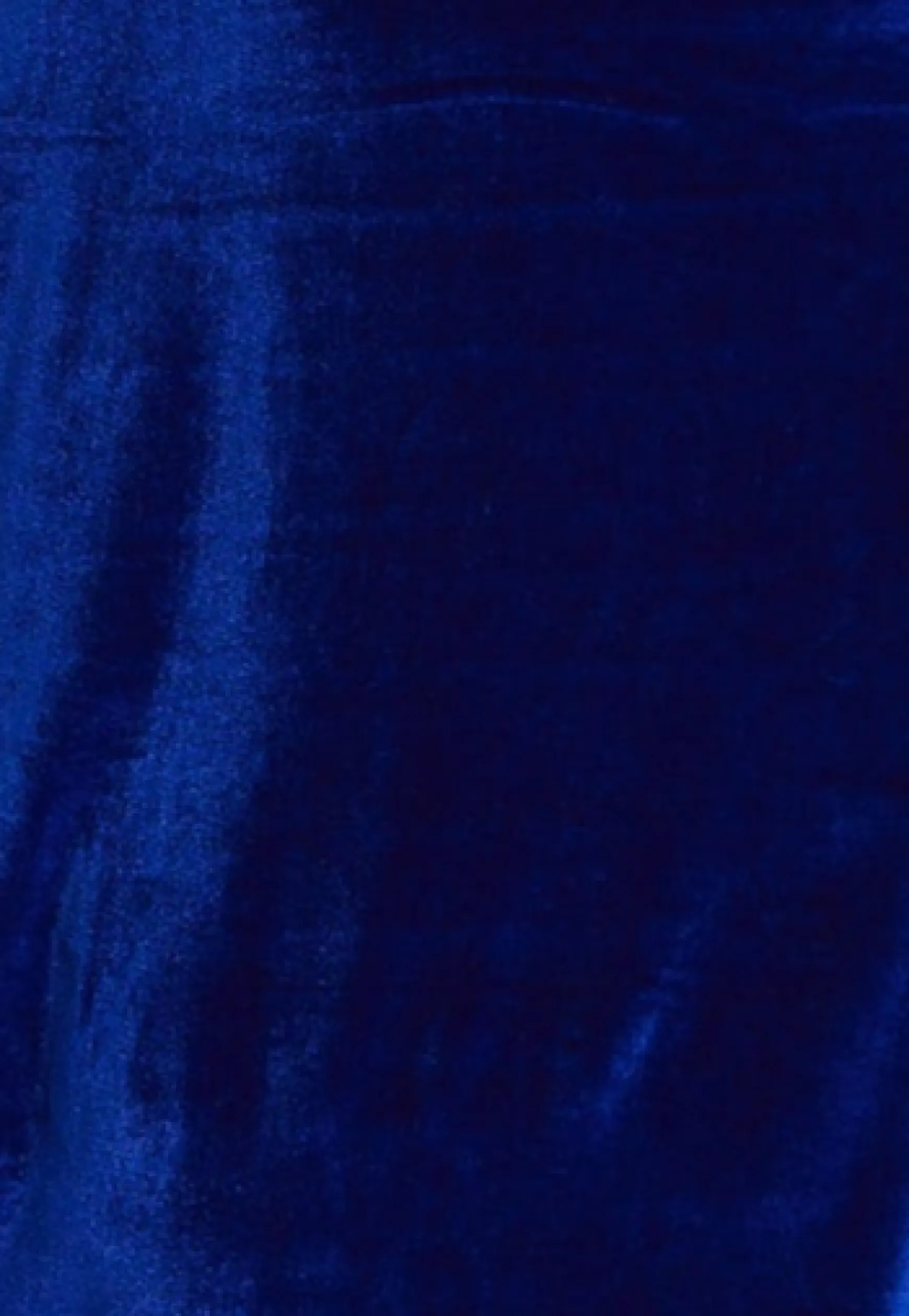 Women's Midi Dress in Royal Blue Velvet with Long Sleeves - Liquorish