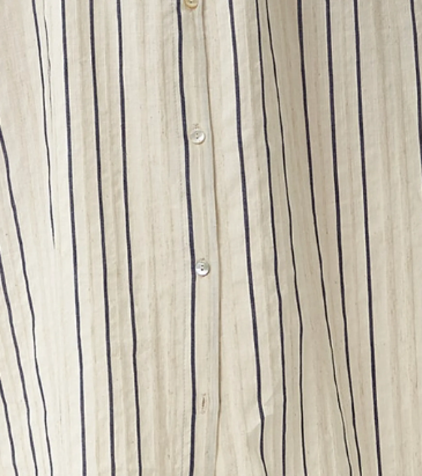 Women's Midi Dress in White with Long Sleeves and Navy Stripes - Elegant Button Up Style by Liquorish