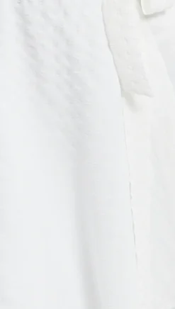 Women's Midi Dress in White with Angel Sleeves - Elegant Checkered Wrap Design by Liquorish