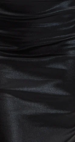 Women’s Midi Dress with Corseted Style, Metallic Foil Finish, Eyelet Accents, Bodycon Fit in Black Lycra