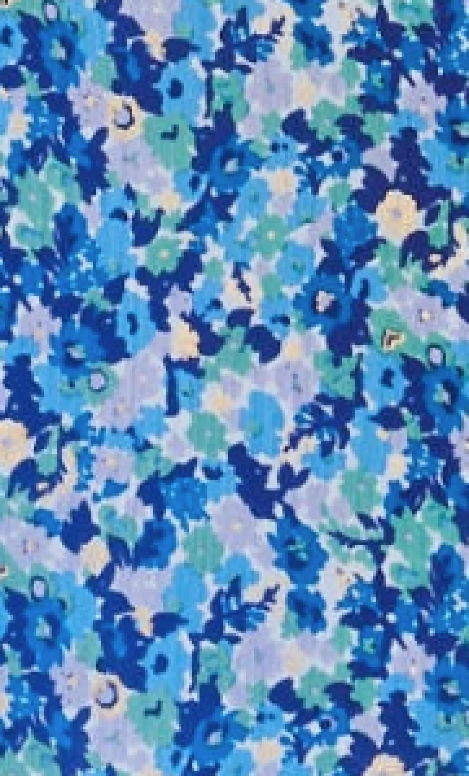 Women's Midi Dress with Frill Sleeves in Blue - Floral & Foil Print by Liquorish