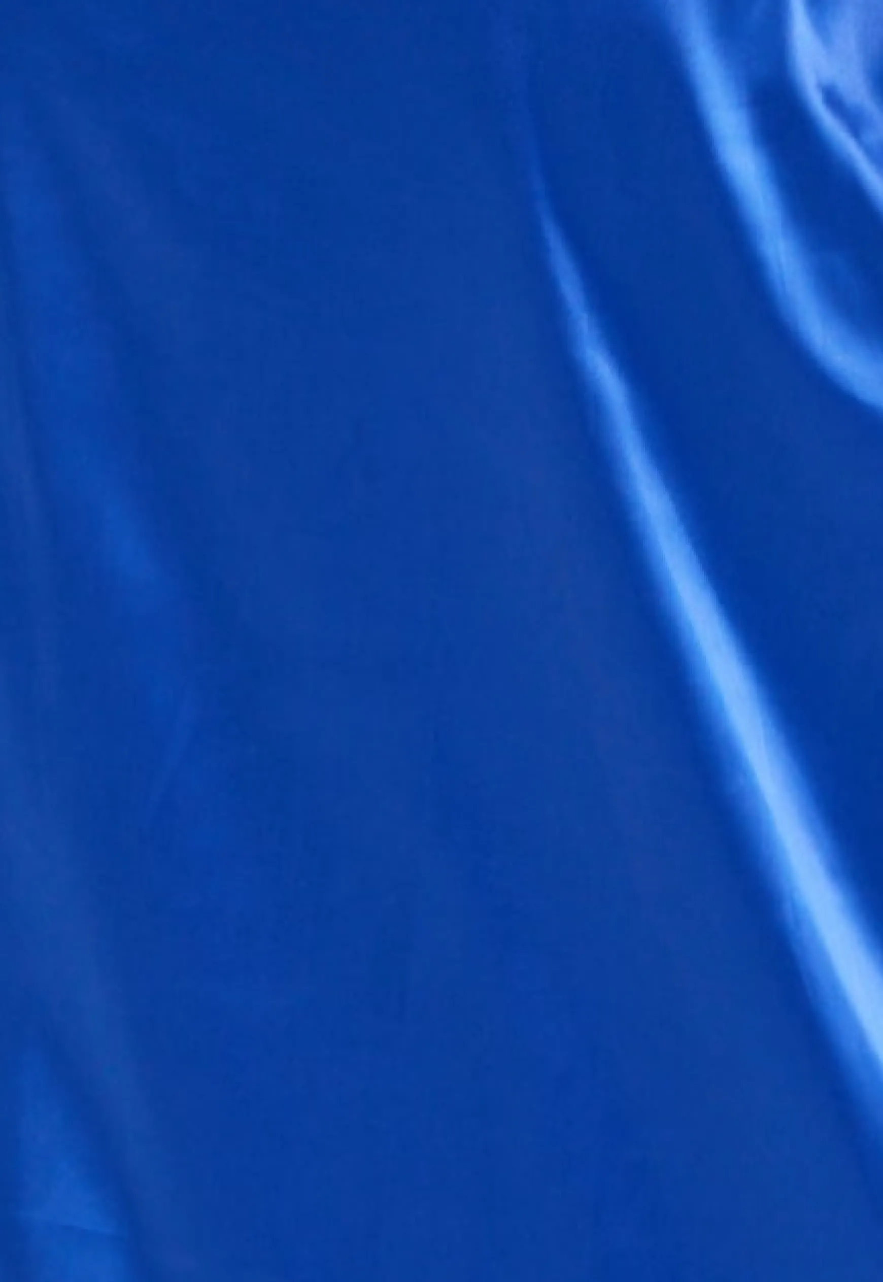 Women's Midi Dress with Long Sleeves in Royal Blue Satin - Elegant Wrap Style by Liquorish