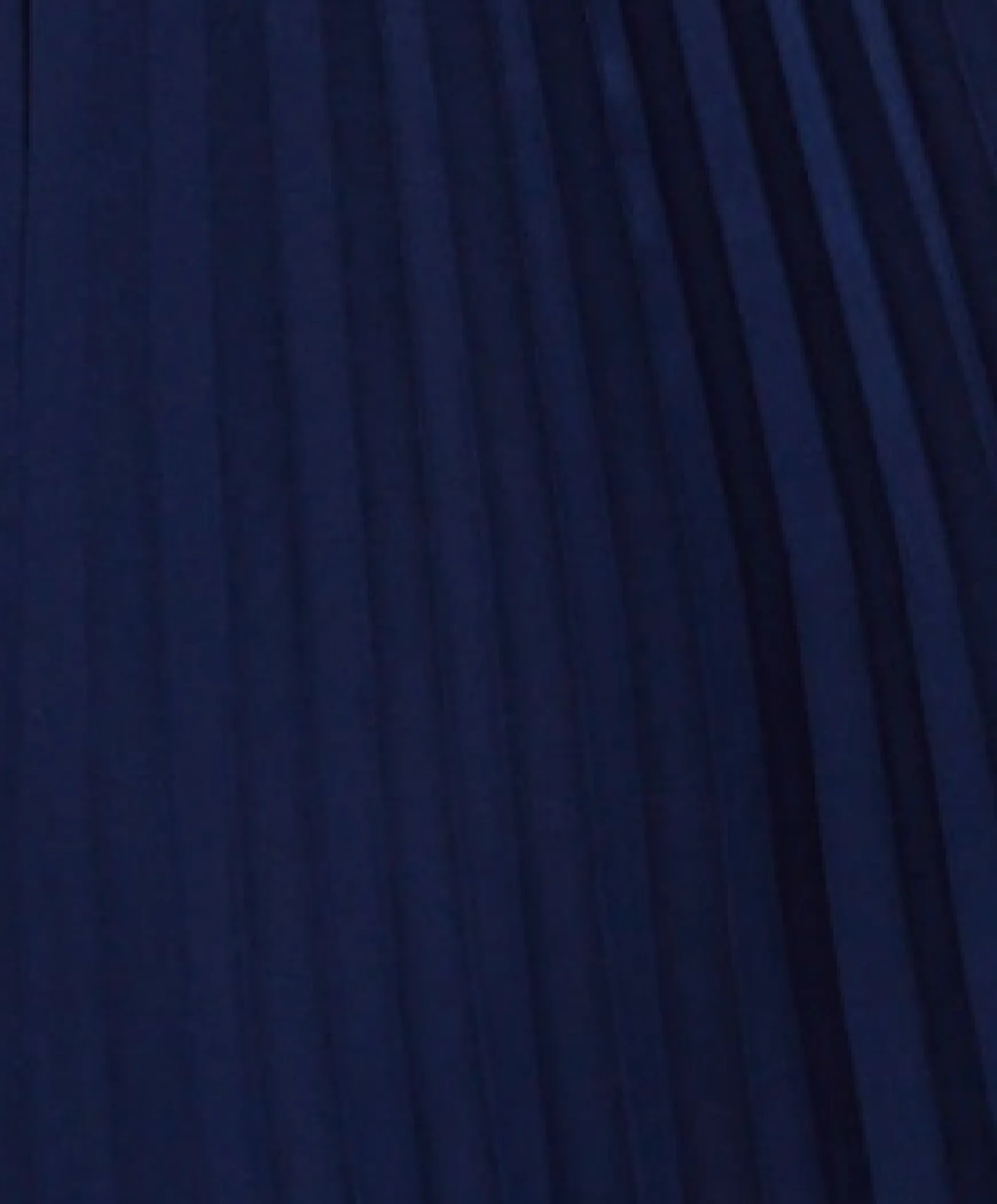 Women's Midi Dress with Pleat Details in Navy, V Neck and Regular Fit, Perfect for Any Occasion - Liquorish