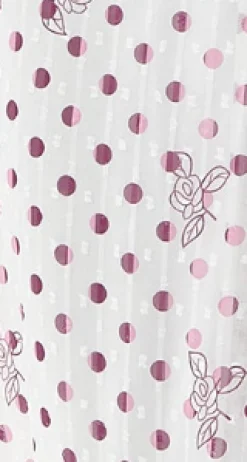 Women’s Midi Wrap Dress in White with Pink Floral & Polka Dots, V Neck, Kimono Sleeves - Liquorish