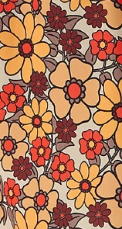 Women’s Midi Wrap Dress in Vibrant Orange and Red Floral Print with Short Sleeves - Chic Tie Waist by Liquorish