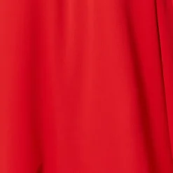 Women's Midi Wrap Dress in Red with Short Kimono Sleeves - Adjustable Tie Waist and V-Neckline by Liquorish