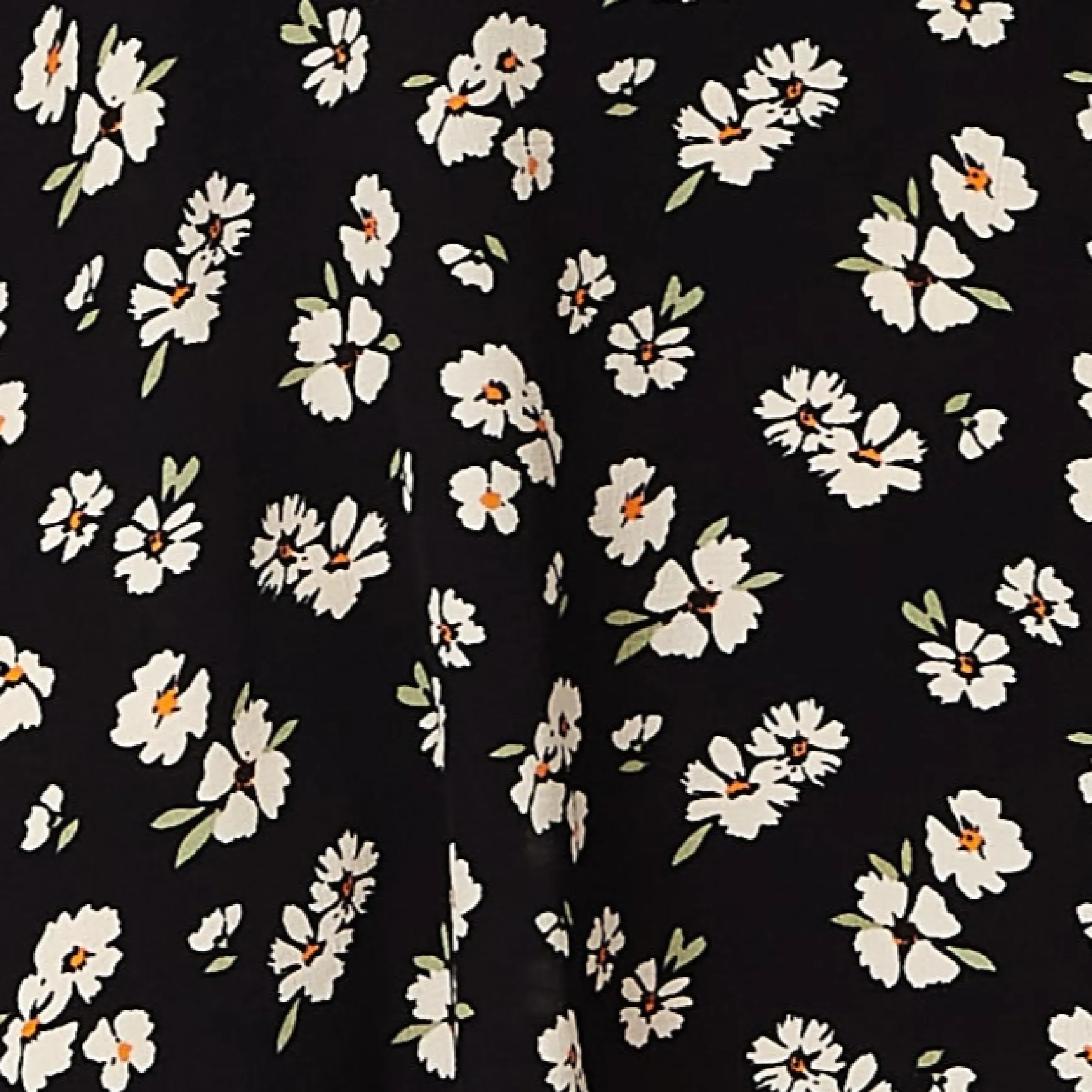 Women's Mini Dress in Black with Floral Print and Short Sleeves, Elegant Frill Details, Perfect for Any Occasion - Liquorish