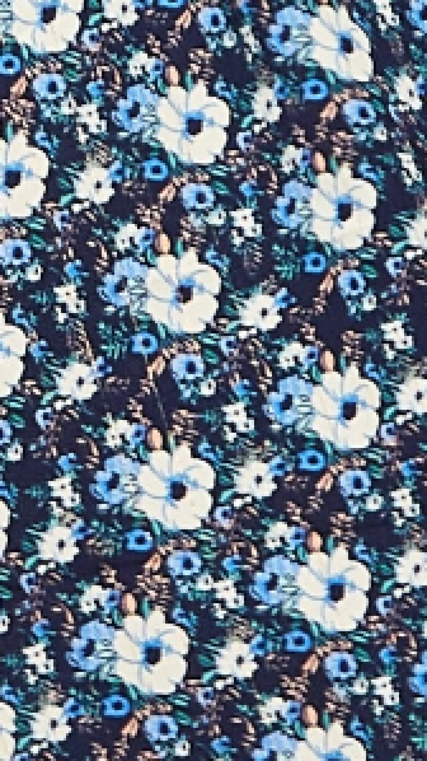 Women's Mini Dress in Blue with Balloon Sleeves and Peter Pan Collar - Floral Print Smock Design by Liquorish