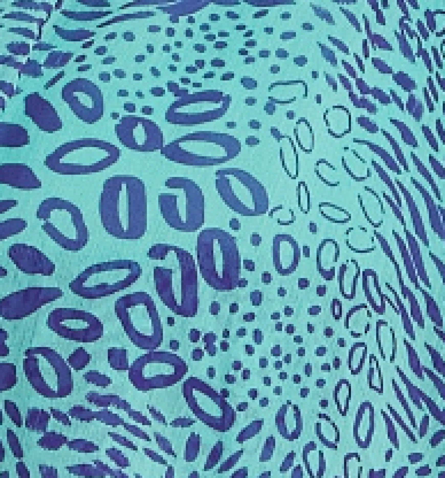 Women's Mini Dress in Blue with Long Sleeves and Knot Front Detail - Stunning Leopard Print by Liquorish