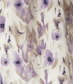 Women's Mini Dress in Lilac Floral with Short Sleeves and Matching Belt - Elegant Style by Liquorish