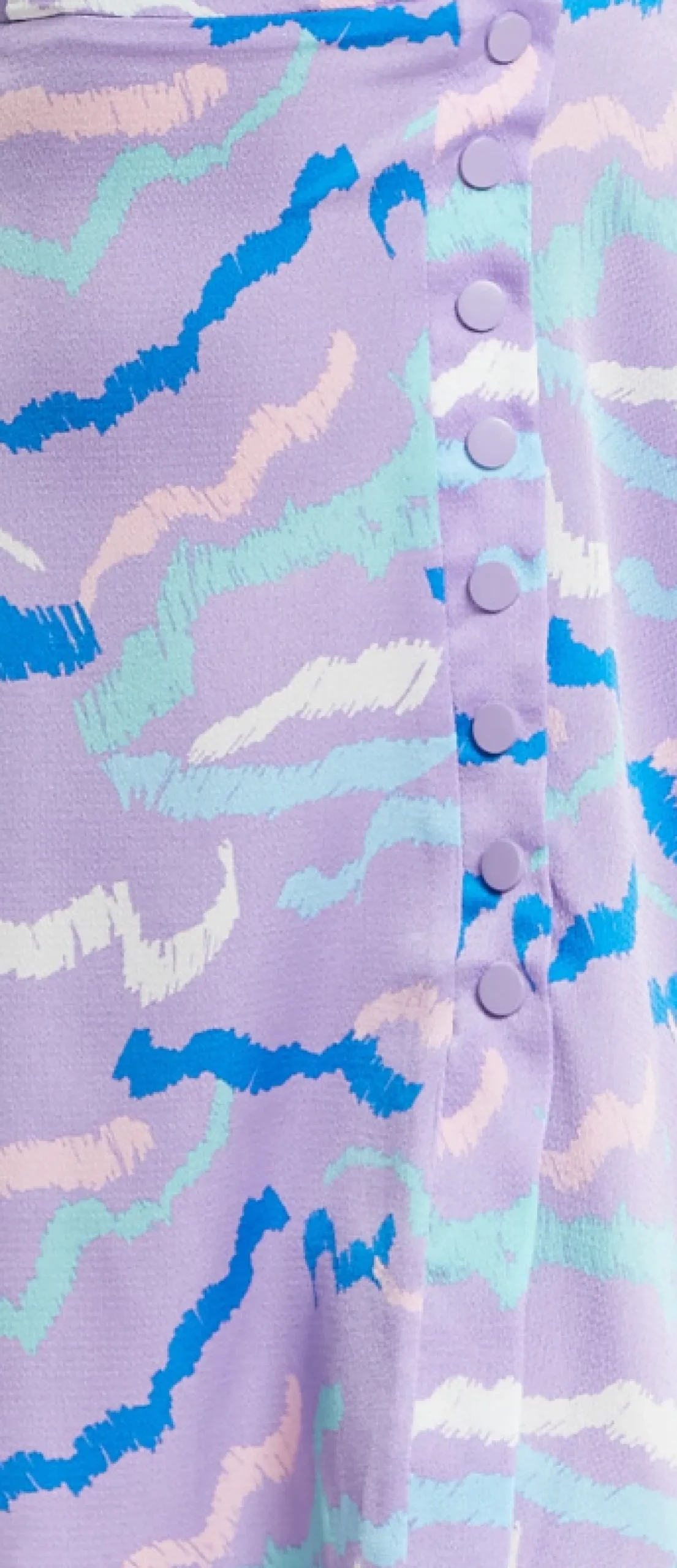 Women's Mini Dress in Lilac with Slit Sleeves and Unique Abstract Zebra Print - Liquorish