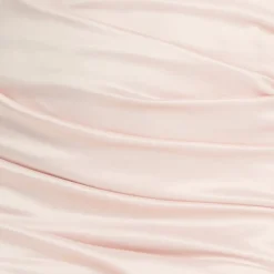 Women's Mini Dress in Pink with One Shoulder and Feather Detail - Luxurious Satin Fit, Perfect for Parties - Liquorish