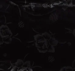 Women's Mini Dress with Floral Print, Long Sleeves, Black Velvet Corset Detail – Liquorish