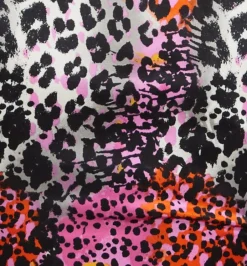 Women's Multicolour Animal Print Wrap Top with Long Sleeves, Deep V-Neckline, and Matching Tie Waist. Perfect for Day Out!