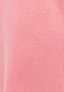 Women's Oversized Hooded Sweatshirt with Front Pocket in Pink - Stylish, Comfortable, with Side Slits and Adjustable Hood