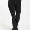 Women's Trousers: High-Waisted Black Jeans with Flattering Fit, Versatile Style, and Comfort - Liquorish