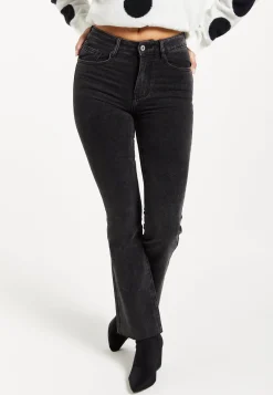 Women's Trousers: High-Waisted Black Jeans with Flattering Fit, Versatile Style, and Comfort - Liquorish